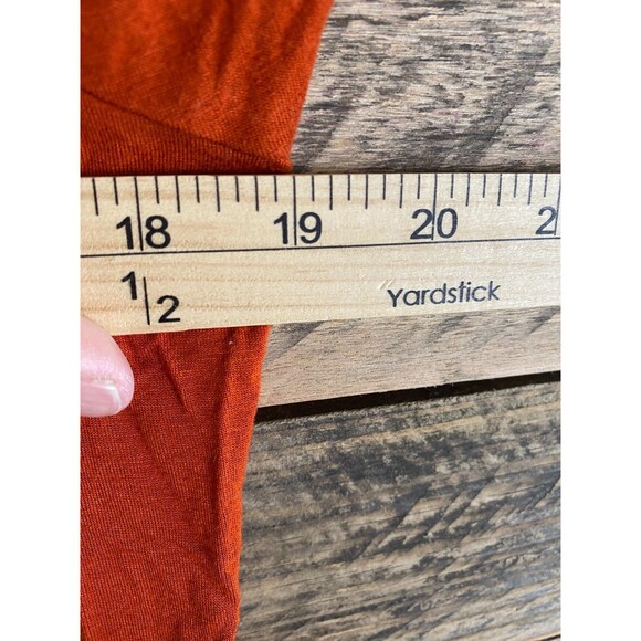 Cato Women's Sz M Dark Orange Sleeveless Ruched Sides Top - Picture 10 of 11